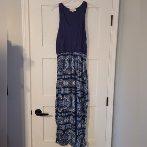 Blue Tie Dye Maxi Dress